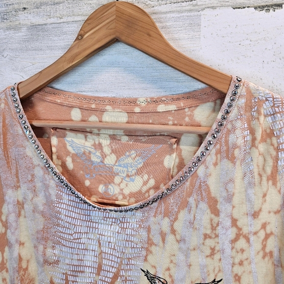 Robin's Jeans Men's Rhinstone Graphic T-Shirt 4XL Distressed Streetwear Urban - Picture 8 of 12